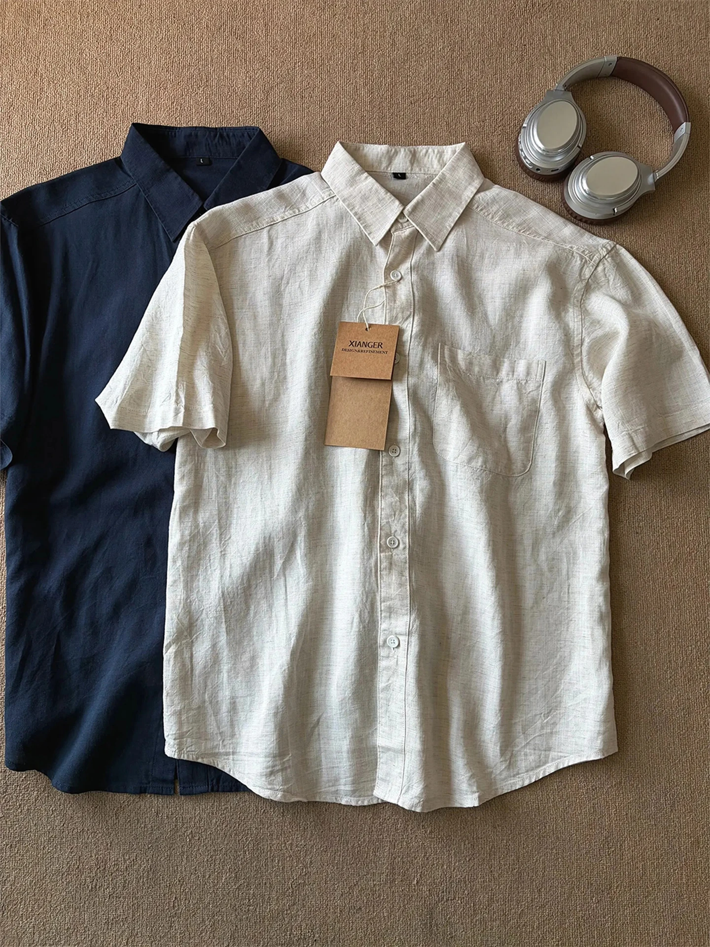 Men's Linen Short Sleeve Shirt Summer Thin Breathable Casual Style Sun Protection Outerwear Loose Fit Youth Popular Daily Wear
Men's Linen Short Sleeve Shirt Summer Thin Breathable Casual Style Sun Protection Outerwear Loose Fit Youth Popular Daily Wear