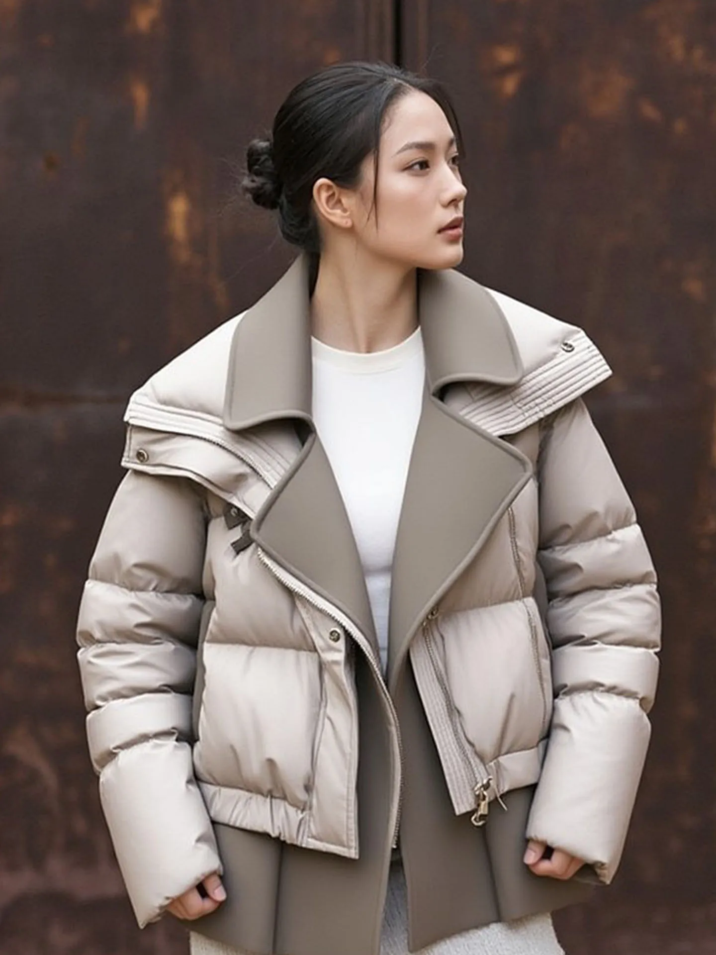 Корейская стильная шерстяная куртка-пуховик в стиле пэчворк для женщин, зимняя модная теплая верхняя одежда на молнии для повседневной носки
Корейская стильная шерстяная куртка-пуховик в стиле пэчворк для женщин, зимняя модная теплая верхняя одежда на молнии для повседневной носки