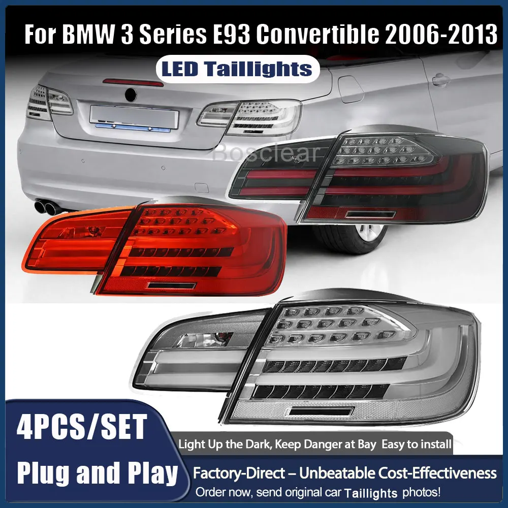 4pcs Taillights Assembly for BMW 3 Series E92 E93 M3 2006-2013 LED Dynamic Taillamps DRL Signal Lights High Bright Reverse Brake
4pcs Taillights Assembly for BMW 3 Series E92 E93 M3 2006-2013 LED Dynamic Taillamps DRL Signal Lights High Bright Reverse Brake