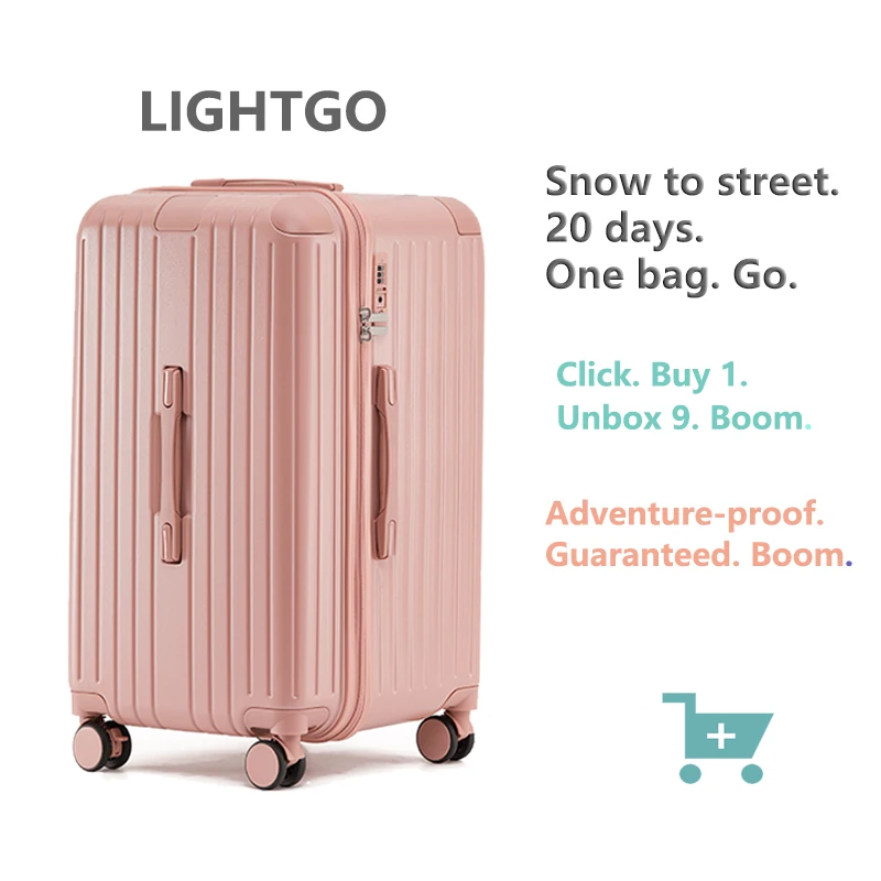 LIGHTGO 23KG Large Luggage Suitcase 22/27/29.5Inch USB C Charging Max Capacity Fashion 158CM IATA Carry On
LIGHTGO 23KG Large Luggage Suitcase 22/27/29.5Inch USB C Charging Max Capacity Fashion 158CM IATA Carry On