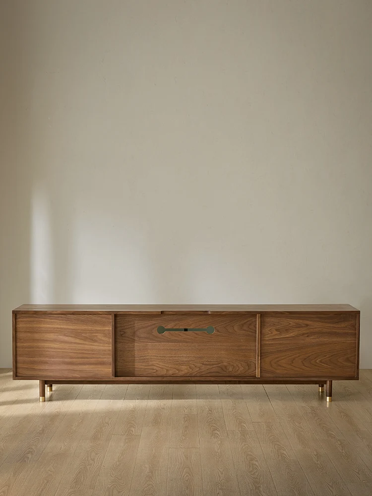Nordic Solid Wood TV Cabinet Simple and Light Luxury Small Apartment Black Walnut Living Room TV Side Cabinet
Nordic Solid Wood TV Cabinet Simple and Light Luxury Small Apartment Black Walnut Living Room TV Side Cabinet
