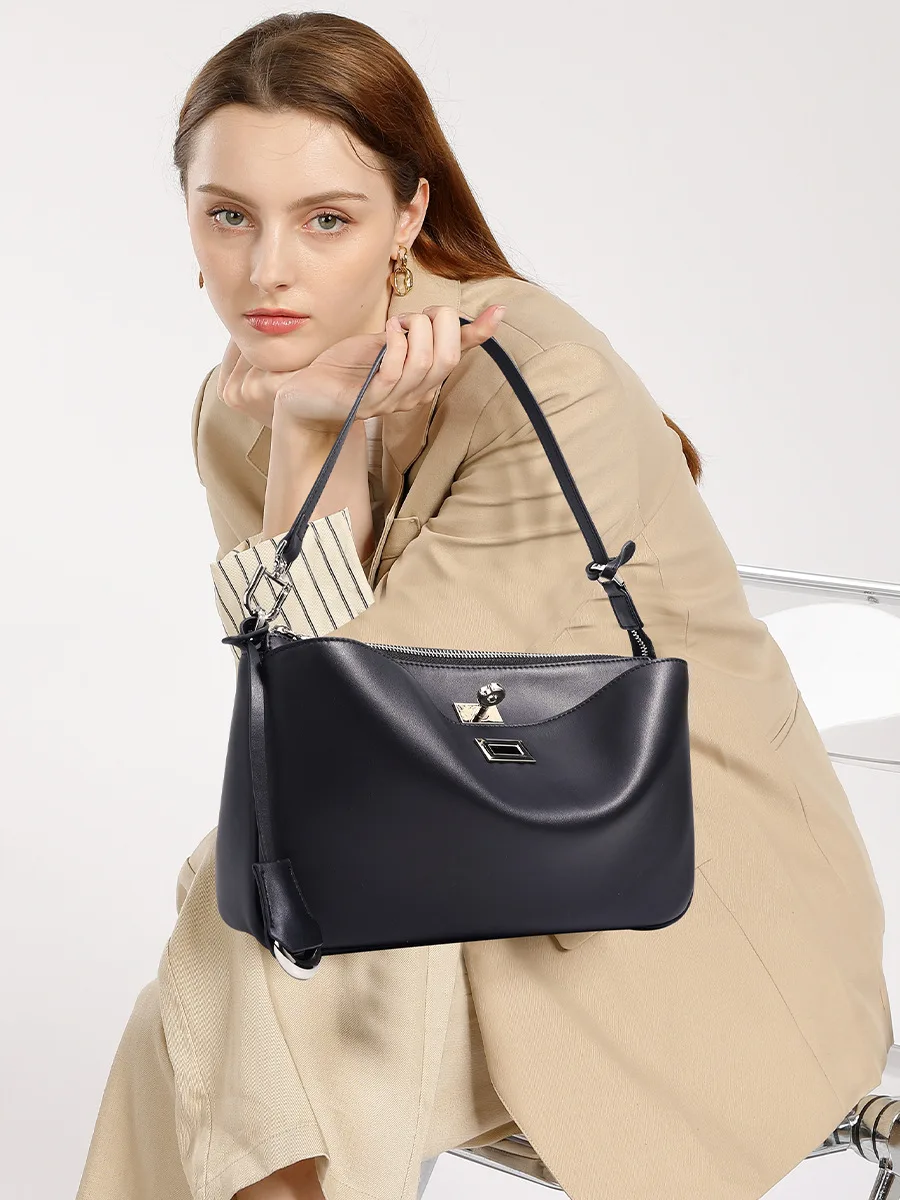 2025 Cowhide Leather Designer Luxury Women Shoulder Bag Simple High Quality Lock Buckle Handbag Niche Fashion Messenger Bag
2025 Cowhide Leather Designer Luxury Women Shoulder Bag Simple High Quality Lock Buckle Handbag Niche Fashion Messenger Bag