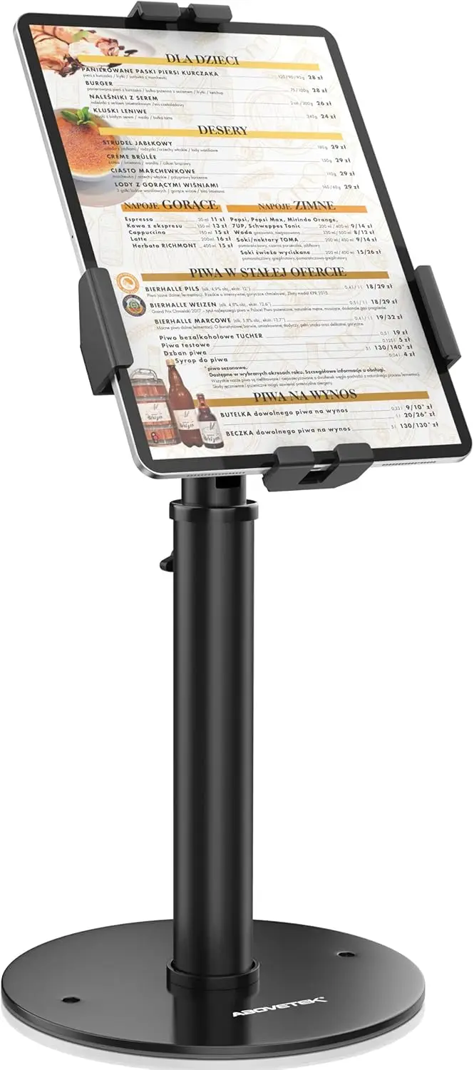 Universal Tablet Stand for 7.9"-11" Devices, 360° Swivel Anti-Theft Security Mount, Height Adjustable Desk Countertop
Universal Tablet Stand for 7.9"-11" Devices, 360° Swivel Anti-Theft Security Mount, Height Adjustable Desk Countertop