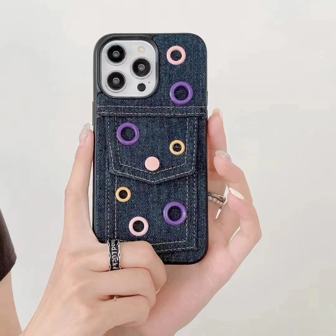 Fashion card bag suitable for iPhone 15, 12, 13, 14 Pro Max protective case, fashionable denim fabric phone case for women
Fashion card bag suitable for iPhone 15, 12, 13, 14 Pro Max protective case, fashionable denim fabric phone case for women