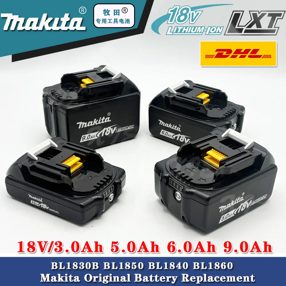 100% Original Makita 6Ah/5Ah/3Ah Makita 18V Battery BL1830B BL1850B BL1850 BL1840 BL1860 BL1815 Replacement Lithium Battery 5.
100% Original Makita 6Ah/5Ah/3Ah Makita 18V Battery BL1830B BL1850B BL1850 BL1840 BL1860 BL1815 Replacement Lithium Battery 5.