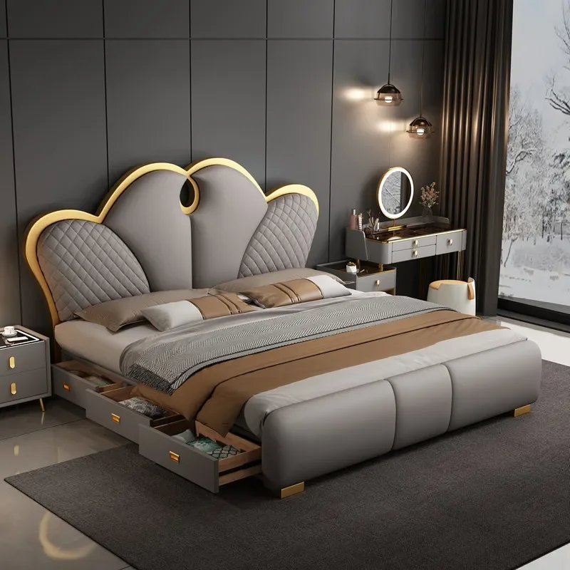 Design Adults King Double Bed Modern Luxury Princess Queen Loft Double Bed Space Saving Letto Matrimoniale Furniture For Bedroom
Design Adults King Double Bed Modern Luxury Princess Queen Loft Double Bed Space Saving Letto Matrimoniale Furniture For Bedroom