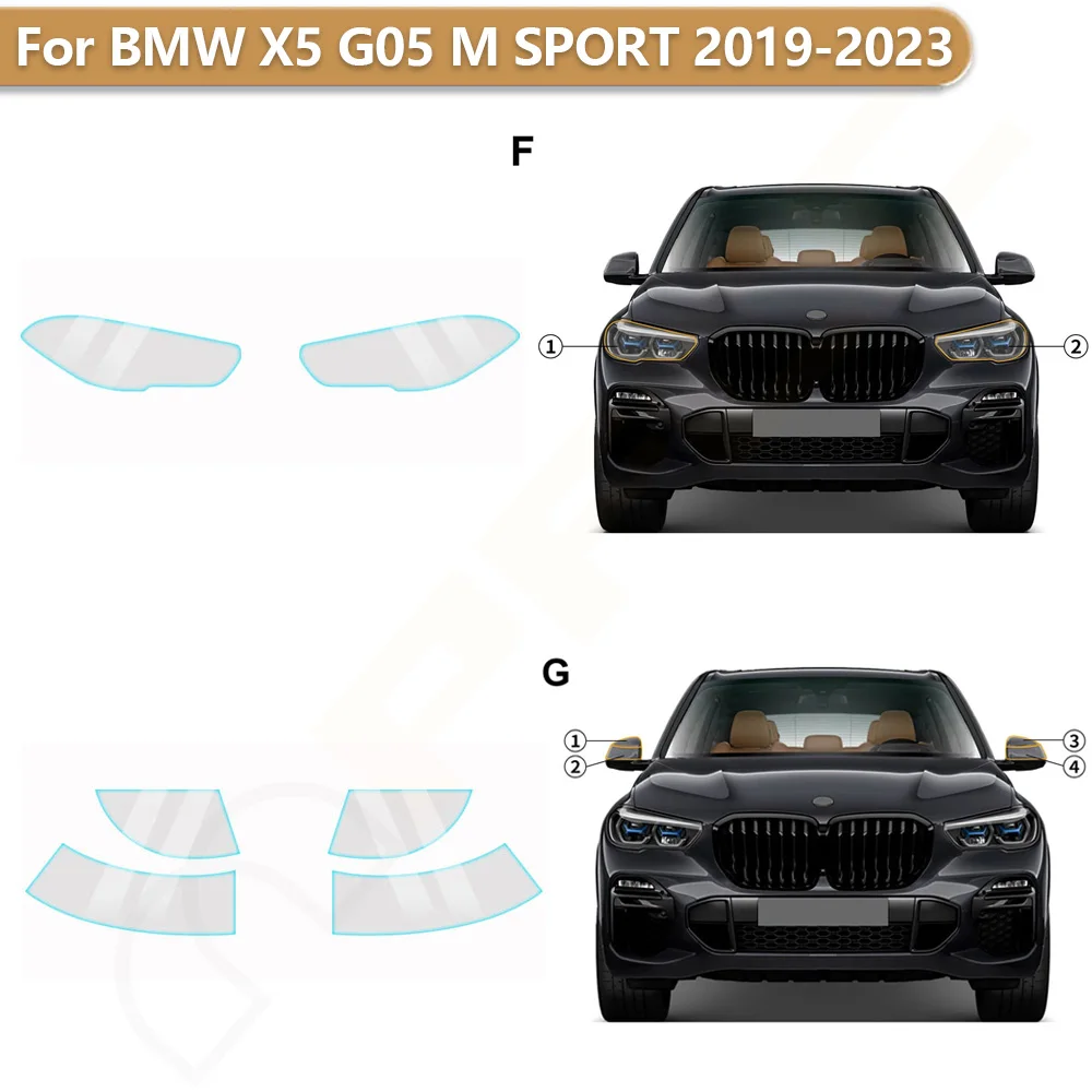 Car Headlight Rearview Mirror TPU Paint Protection Film For BMW X5 G05 M SPORT 2019-2023 Accessories Pre-cut PPF Clear Sticker
Car Headlight Rearview Mirror TPU Paint Protection Film For BMW X5 G05 M SPORT 2019-2023 Accessories Pre-cut PPF Clear Sticker
