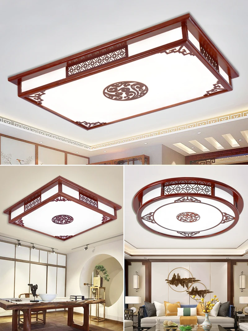 New Chinese ceiling lamp rectangular led lamp solid wood Chinese style antique classic living room lamp bedroom package lighting
New Chinese ceiling lamp rectangular led lamp solid wood Chinese style antique classic living room lamp bedroom package lighting