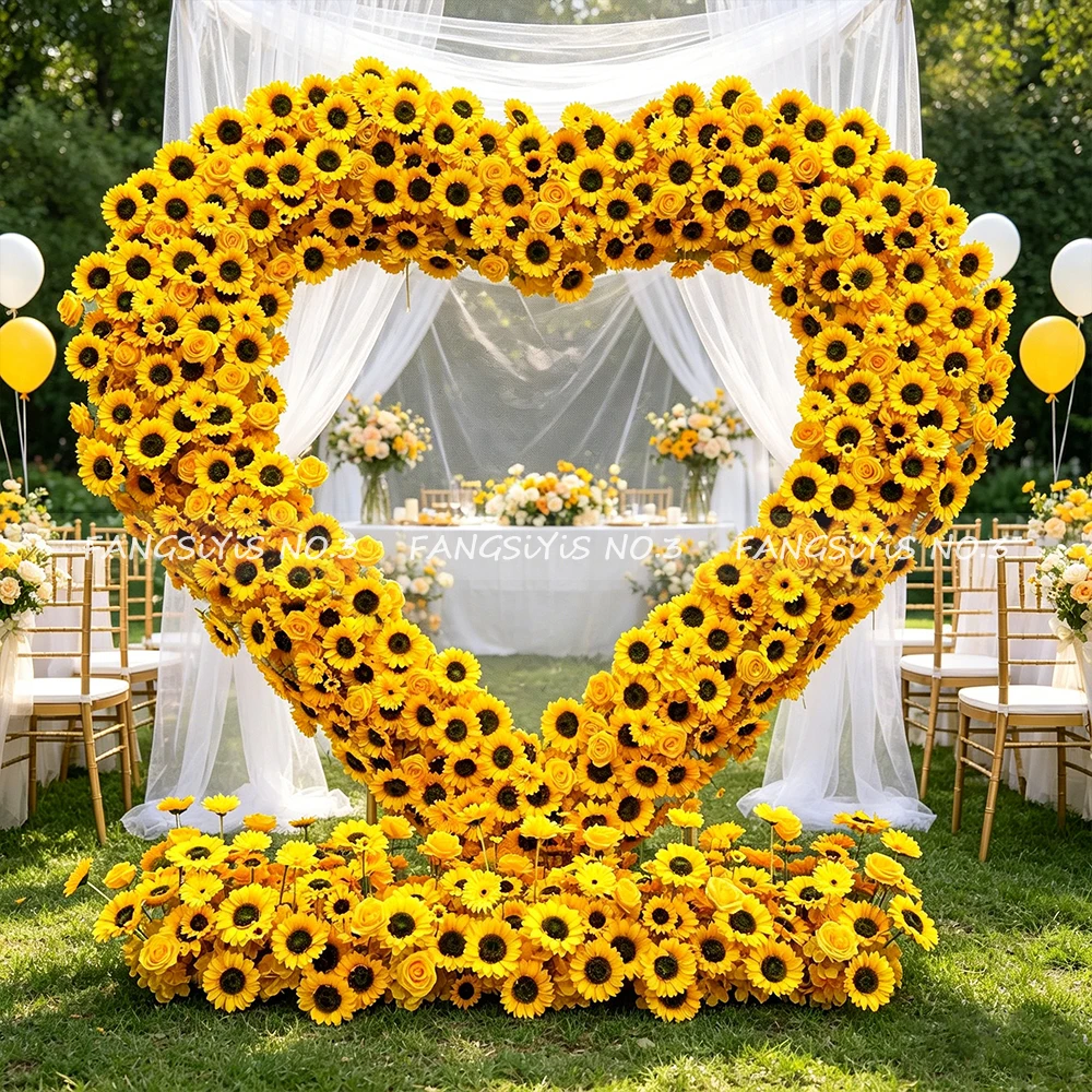 NEW 2x2m Yellow Heart-shaped Sunflower Arrangement, Flower Ball, Wedding Arch Backdrop, Event Party Window Decor Props
NEW 2x2m Yellow Heart-shaped Sunflower Arrangement, Flower Ball, Wedding Arch Backdrop, Event Party Window Decor Props