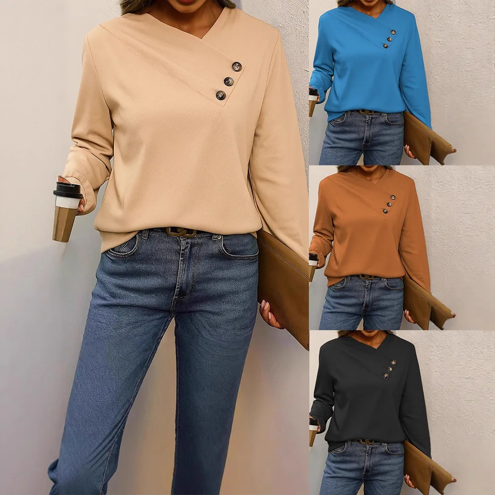 2025 Women's Casual Long Sleeved Tshirt Autumn Winter Casual V-neck Pullover Women Hoodie Sweat Толстовка Женская Blusa
2025 Women's Casual Long Sleeved Tshirt Autumn Winter Casual V-neck Pullover Women Hoodie Sweat Толстовка Женская Blusa