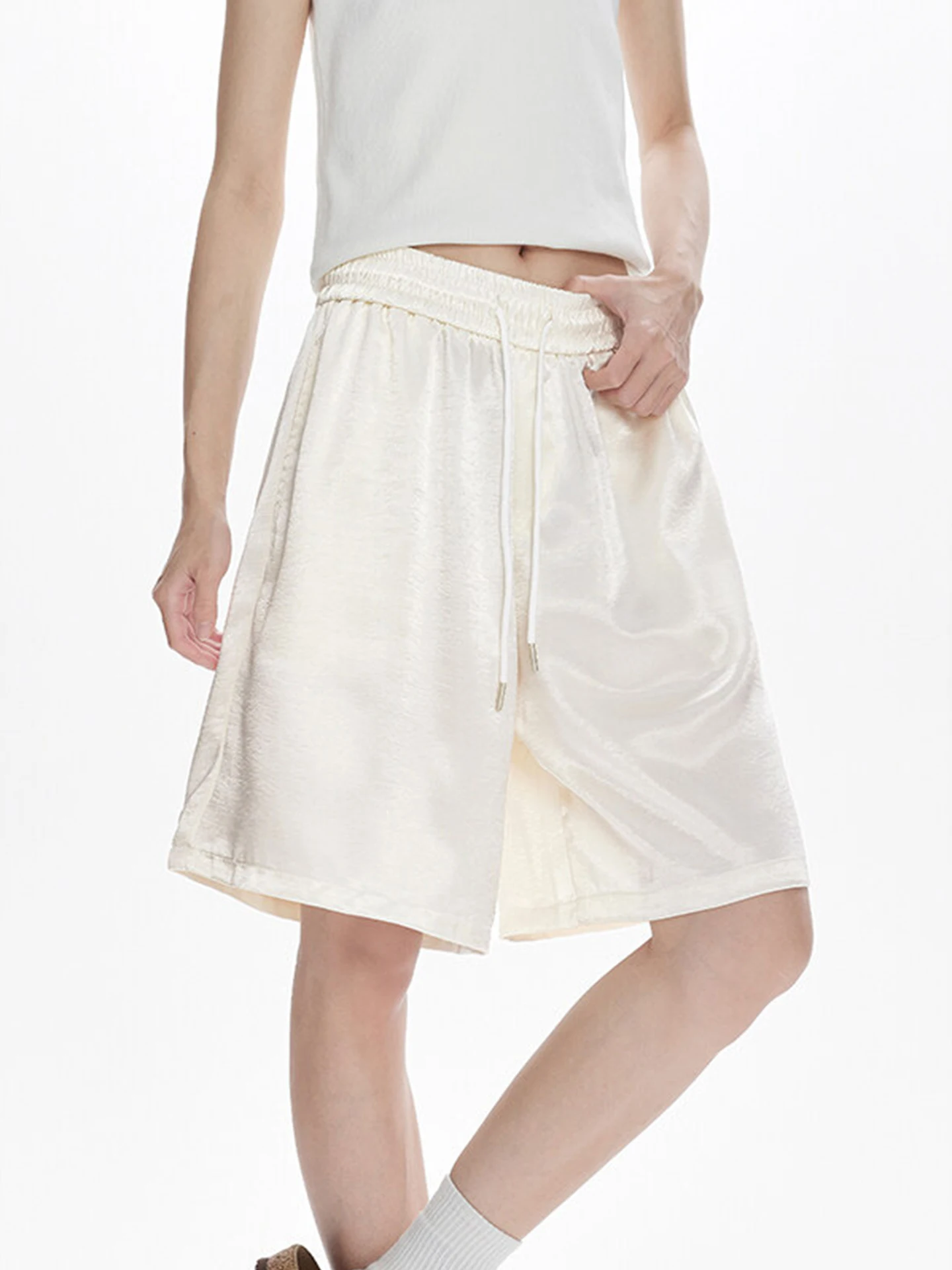 Ice Silk Men's orts Summer Thin Casual Loose Sport Pants Qui Dry Straight Leg Large Crotch Five-Point Pants Cool Feeling
Ice Silk Men's orts Summer Thin Casual Loose Sport Pants Qui Dry Straight Leg Large Crotch Five-Point Pants Cool Feeling