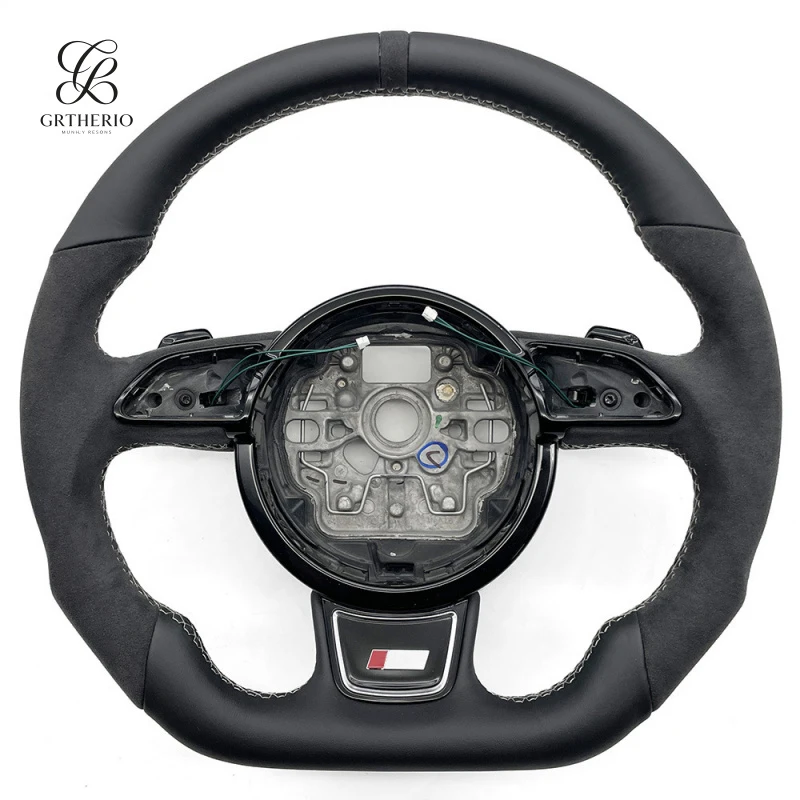 Suitable for Audi Sline A6C7, with white stitching, upper and lower parts are genuine suede, black, standard alignment, no
Suitable for Audi Sline A6C7, with white stitching, upper and lower parts are genuine suede, black, standard alignment, no
