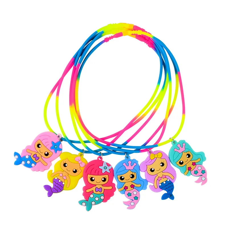 6/8pcs Cartoon Mermaid Unicorn Silicone Necklace Hawaiian Party Birthday Baby Shower Children Gift Pendant Theme Party Supplies
6/8pcs Cartoon Mermaid Unicorn Silicone Necklace Hawaiian Party Birthday Baby Shower Children Gift Pendant Theme Party Supplies