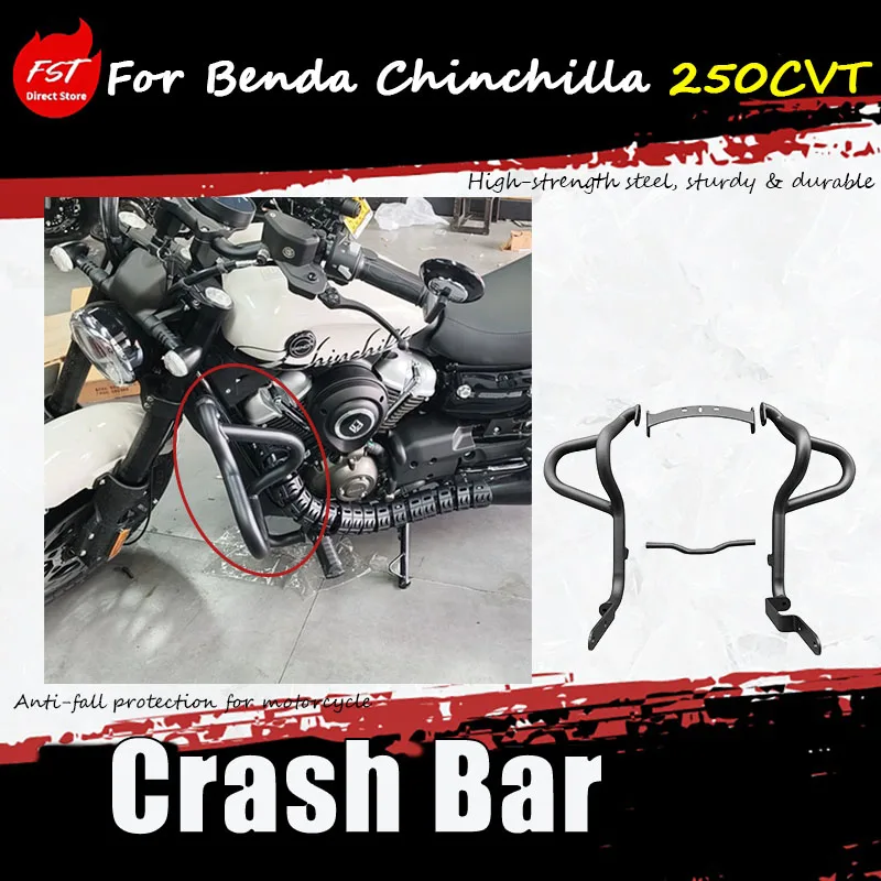 For Benda Chinchilla 250CVT, the accessory includes carbon steel guard bars and bumpers Reduce damage in collision
For Benda Chinchilla 250CVT, the accessory includes carbon steel guard bars and bumpers Reduce damage in collision