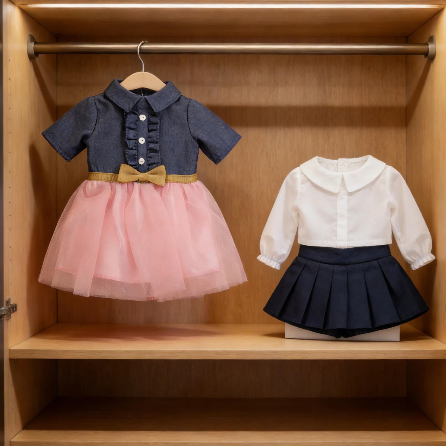 New Uniform Cute Shirt Dress For 18-inch American & OG Girl Dolls Denim Shirt + Skirt Clothes Outfit For 43cm Baby Newborn Dolls
New Uniform Cute Shirt Dress For 18-inch American & OG Girl Dolls Denim Shirt + Skirt Clothes Outfit For 43cm Baby Newborn Dolls