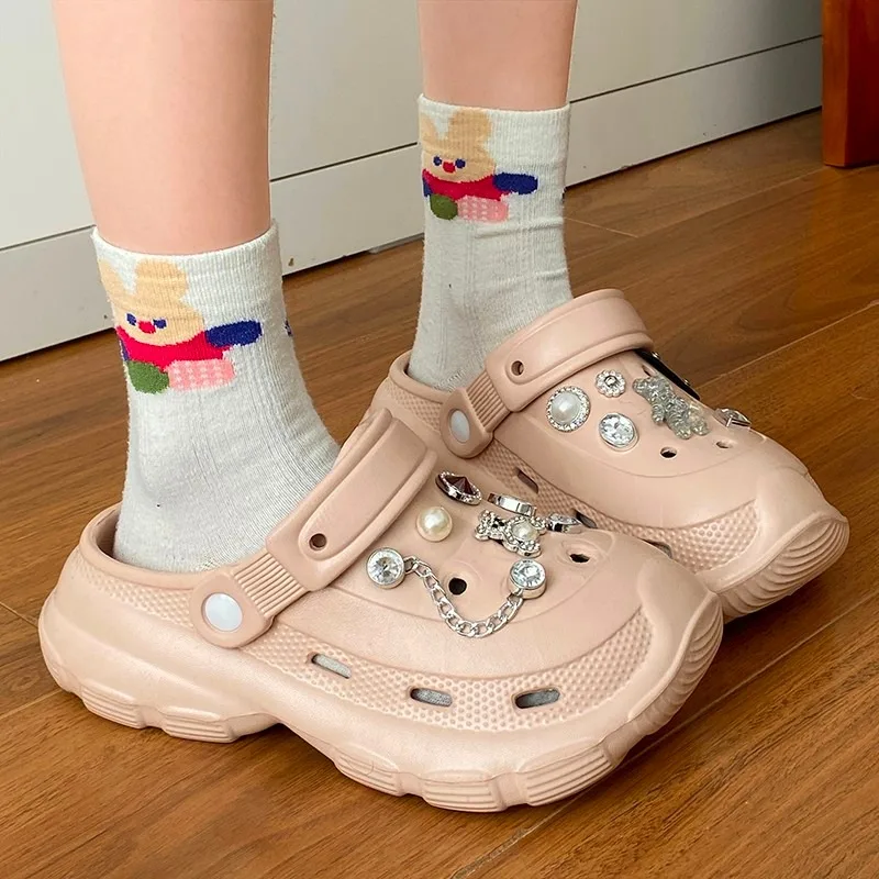 2025 Summer Women's EVA Closed-Toe Sandals Platform Waterproof Casual Chain Metal Decor Slippers Round Toe Light Ladies Shoes
2025 Summer Women's EVA Closed-Toe Sandals Platform Waterproof Casual Chain Metal Decor Slippers Round Toe Light Ladies Shoes 