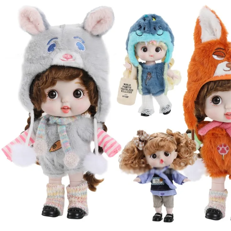 23cm Cute Doll Toys Funny Emojis Girls Doll With Clothes Simulation Big Eyes Joints Movable Girl Dress Up Doll Toy Birthday Gift
23cm Cute Doll Toys Funny Emojis Girls Doll With Clothes Simulation Big Eyes Joints Movable Girl Dress Up Doll Toy Birthday Gift