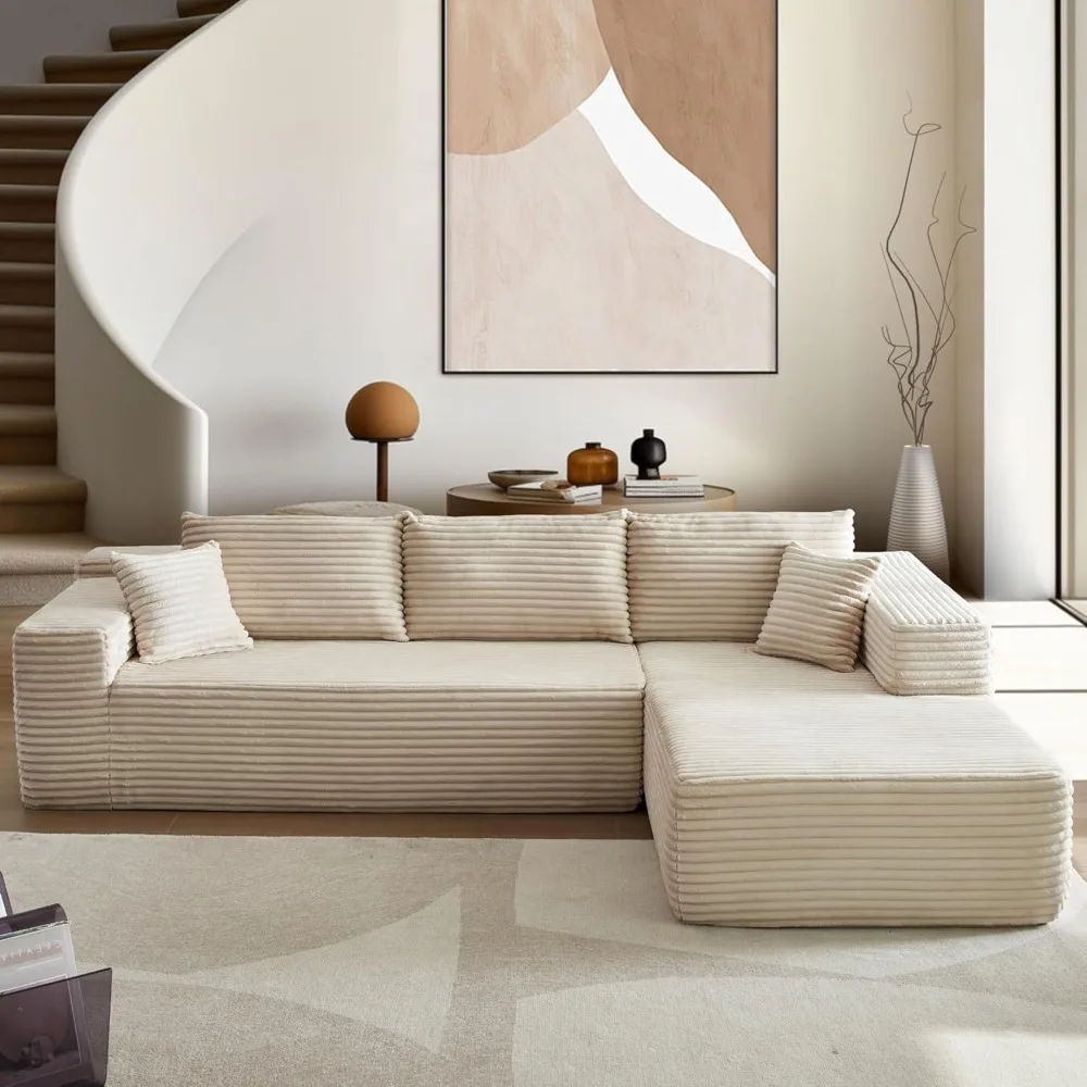 106" Cloud Sectional Couch with Comfy Chaise,L Shaped Modern Modular Sofa with Deep Seat,No Assembly Required Couch for Living R
106" Cloud Sectional Couch with Comfy Chaise,L Shaped Modern Modular Sofa with Deep Seat,No Assembly Required Couch for Living R