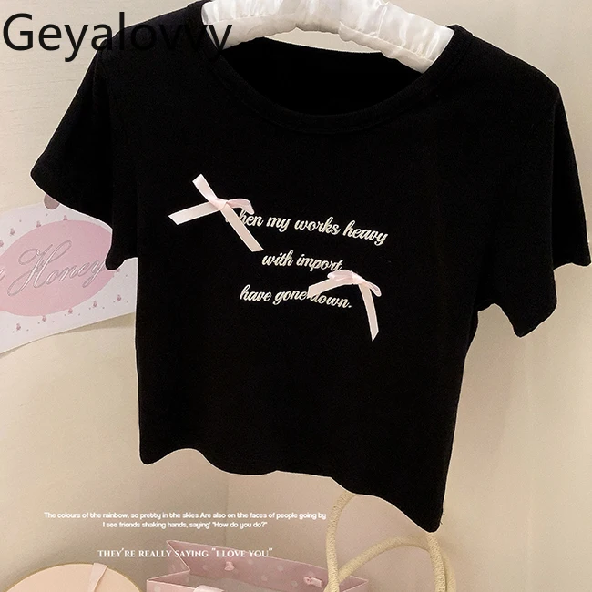 Japanese Style T Shirts Bowknot Elegant Casual Top Slim Fit Women's T-Shirts Summer New Fashion Short Sleeve Tee for Lady
Japanese Style T Shirts Bowknot Elegant Casual Top Slim Fit Women's T-Shirts Summer New Fashion Short Sleeve Tee for Lady
