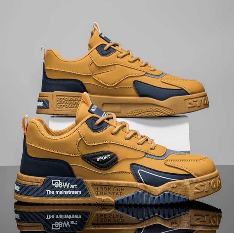 Casual Sports Shoes for Men Leather Low-Top Fashion Trend Versatile Running Shoes, Men's Skateboard Shoes Outdoor Sports
Casual Sports Shoes for Men Leather Low-Top Fashion Trend Versatile Running Shoes, Men's Skateboard Shoes Outdoor Sports