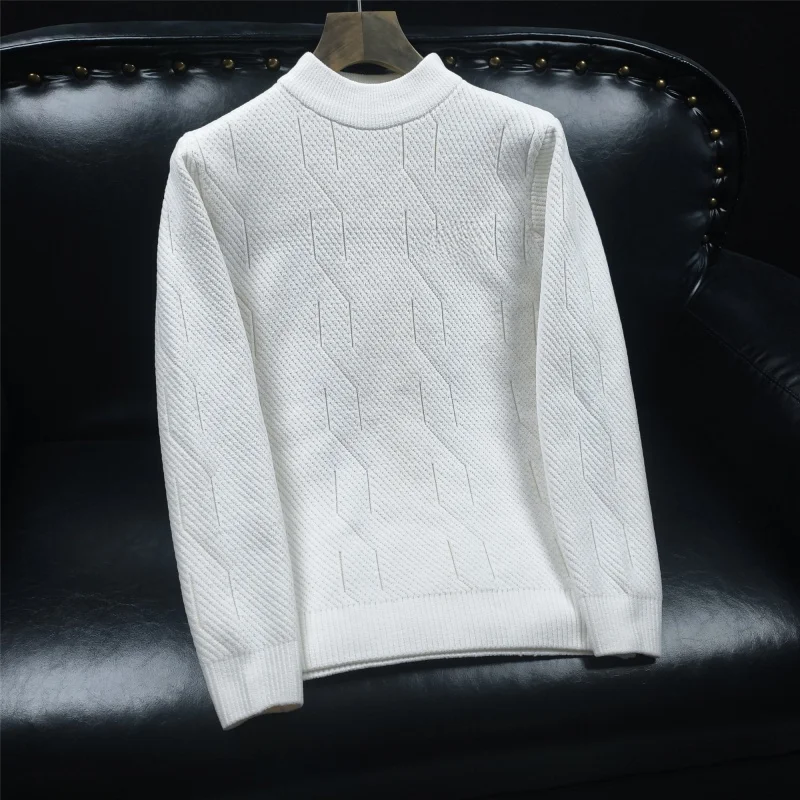 Thickened Long Sleeve Knitted Sweater with Button Embroidery round Neck Overhead Winter Inner Wear Men's Base Shirt
Thickened Long Sleeve Knitted Sweater with Button Embroidery round Neck Overhead Winter Inner Wear Men's Base Shirt