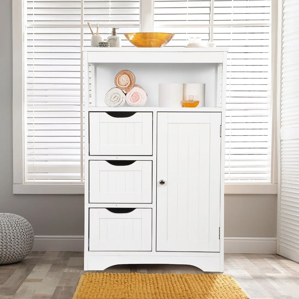 Bathroom Floor Cabinet Cupboard Organizer Shelf 3 Drawers Adjustable for Living Room, Kitchen, Bathroom
Bathroom Floor Cabinet Cupboard Organizer Shelf 3 Drawers Adjustable for Living Room, Kitchen, Bathroom