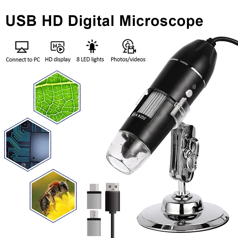 3-in-1 16000X Digital Microscope Camera Portable Electronic Microscope For Soldering LED Magnifier Type-C USB Charge Magnifier
3-in-1 16000X Digital Microscope Camera Portable Electronic Microscope For Soldering LED Magnifier Type-C USB Charge Magnifier