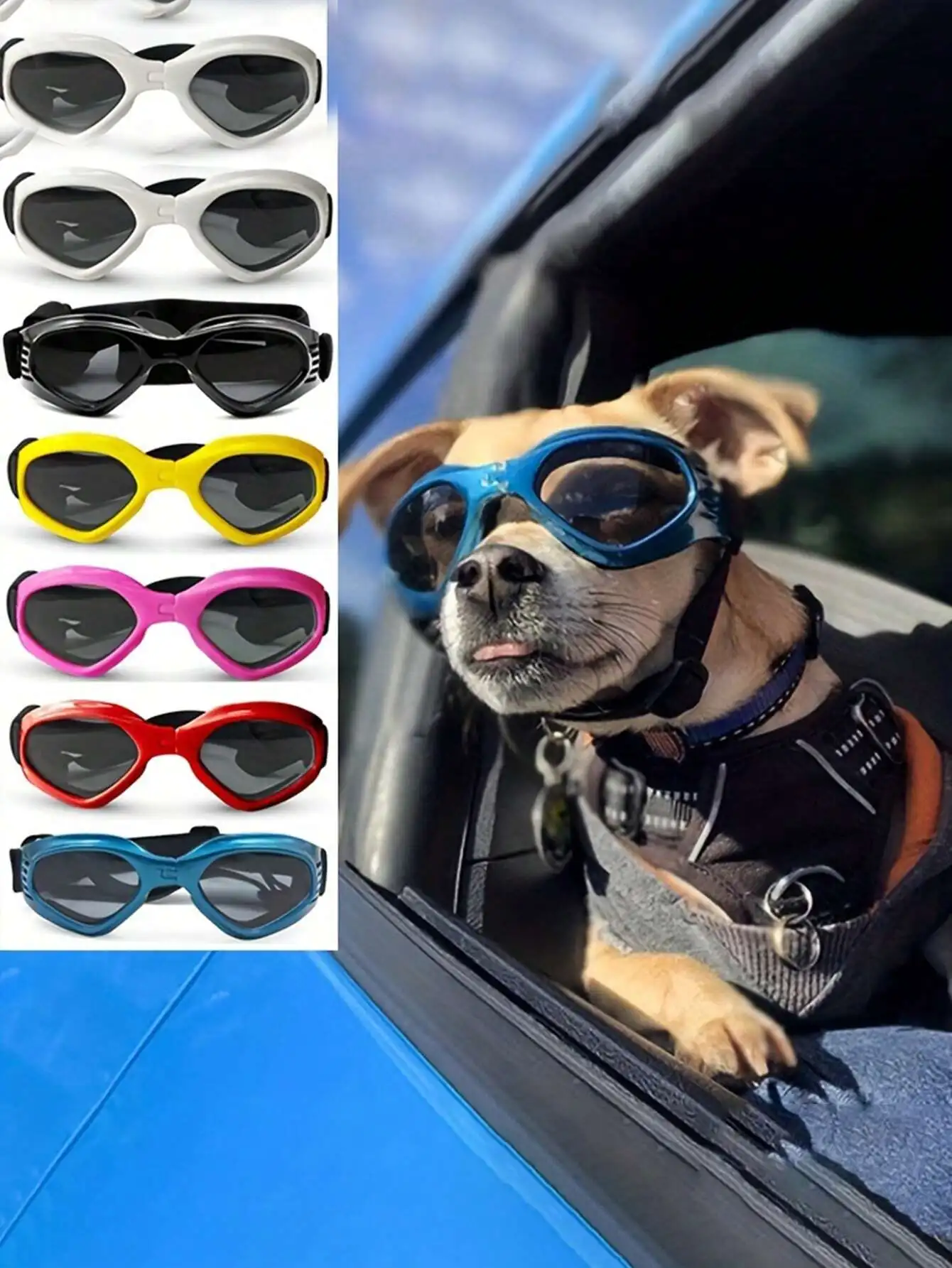 Adjustable Dog Sunglasses Windproof Sunscreen Goggles For Pets
Adjustable Dog Sunglasses Windproof Sunscreen Goggles For Pets
