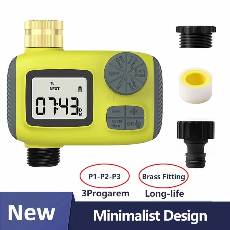 Automatic IRRIG System Garden Water Timer With 3 Separate Timing Programs Waterproof Irrigation Controller
Automatic IRRIG System Garden Water Timer With 3 Separate Timing Programs Waterproof Irrigation Controller
