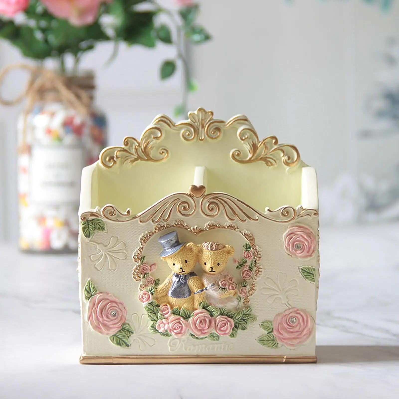 Bear Pen Holder Storage Box 2 Slots Creative Marker Makeup Brush Holder Lovely for Desktop Home Office Decoration Birthday Gift
Bear Pen Holder Storage Box 2 Slots Creative Marker Makeup Brush Holder Lovely for Desktop Home Office Decoration Birthday Gift