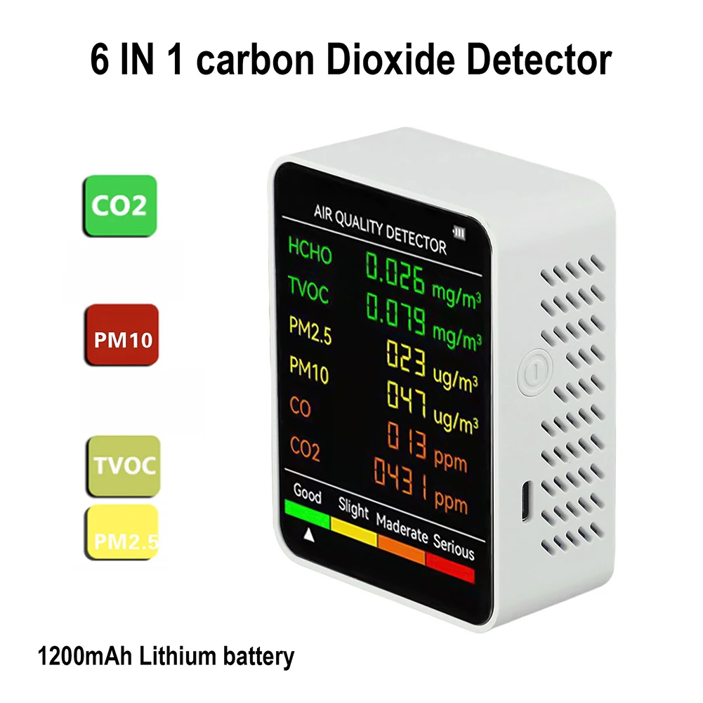 1Set 6-in-1 Air Quality Monitor Multifunctional Automatic Display Indoor Wall Hanging PM2.5 PM10 TVOC Air Quality Detector
1Set 6-in-1 Air Quality Monitor Multifunctional Automatic Display Indoor Wall Hanging PM2.5 PM10 TVOC Air Quality Detector
