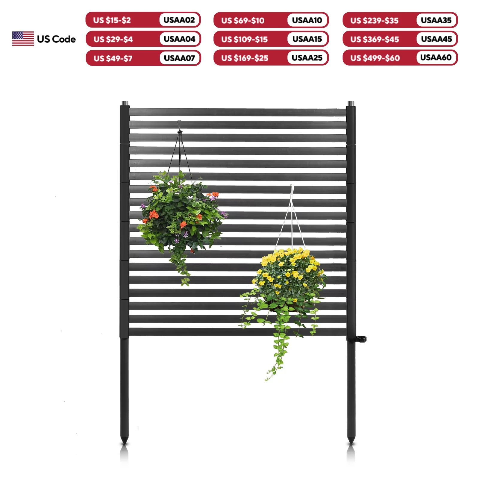 Garden plant storage rack, courtyard privacy screen decorative panel, can hang items, used for courtyards, lawns, and gardens
Garden plant storage rack, courtyard privacy screen decorative panel, can hang items, used for courtyards, lawns, and gardens