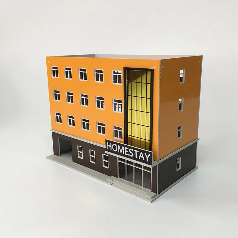 Набор декораций железной дороги в масштабе N-миниатюрная модель здания отеля «сделай сам» для рождественского подарка, аксессуары для пластикового макета поезда
Набор декораций железной дороги в масштабе N-миниатюрная модель здания отеля «сделай сам» для рождественского подарка, аксессуары для пластикового макета поезда