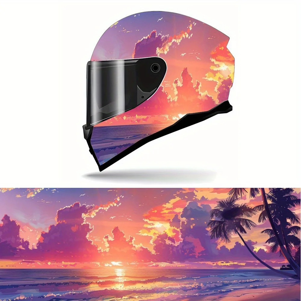 Full Face Sunset Serenity pattern Helmet Decals - Durable and Waterproof PVC, self-adhesive Motorcycle Racing Helmet Aesthetic S
Full Face Sunset Serenity pattern Helmet Decals - Durable and Waterproof PVC, self-adhesive Motorcycle Racing Helmet Aesthetic S