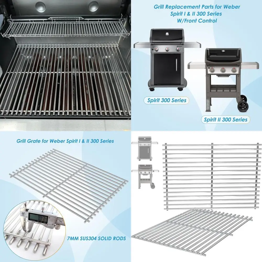 Replacement Grill Grates for 17.5 BBQ, Compatible with Spirit II 300 Series, Genesis Silver/Gold/Platinum B/C, Genesis 1000-5000
Replacement Grill Grates for 17.5 BBQ, Compatible with Spirit II 300 Series, Genesis Silver/Gold/Platinum B/C, Genesis 1000-5000