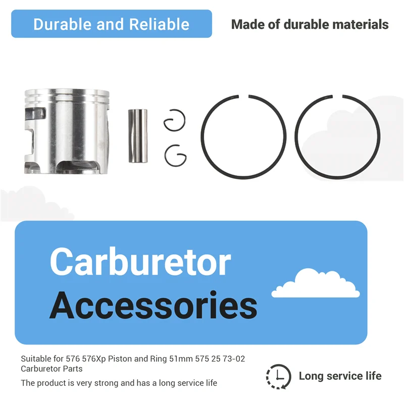 Stable-Suitable For Husqvarna 576 576Xp Piston And Ring 51Mm 575 25 73-02 Carburetor Parts
Stable-Suitable For Husqvarna 576 576Xp Piston And Ring 51Mm 575 25 73-02 Carburetor Parts