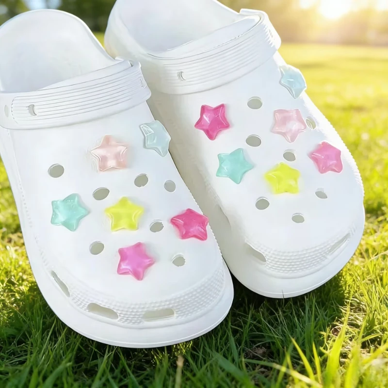 12pcs Women's Shiny Colorful Stars Sandals Shoe Accessories Slippers DIY Decorative Buckles Removable Shoe Flowers
12pcs Women's Shiny Colorful Stars Sandals Shoe Accessories Slippers DIY Decorative Buckles Removable Shoe Flowers