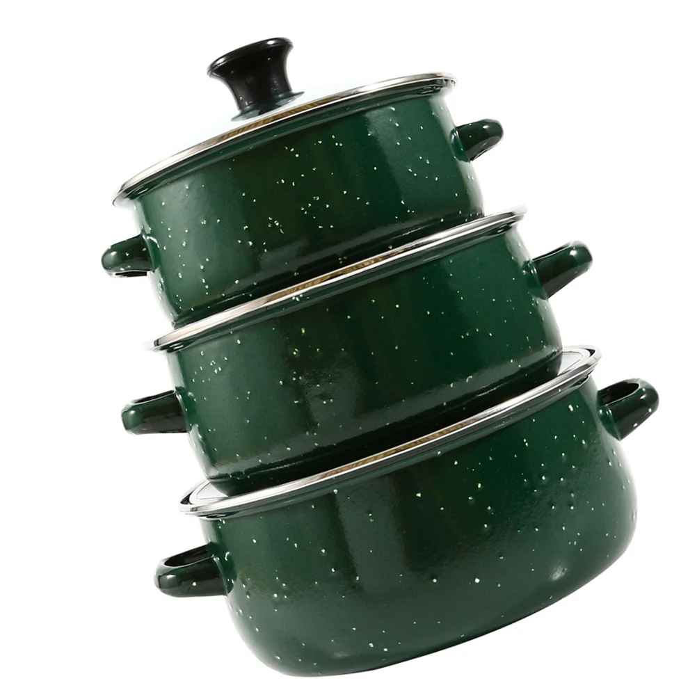 3pcs Enamel Mini Stew Pot Set Vintage Kitchen Cookware Induction Stockpot Pan Lightweight Portable Camping Dorm Home
3pcs Enamel Mini Stew Pot Set Vintage Kitchen Cookware Induction Stockpot Pan Lightweight Portable Camping Dorm Home