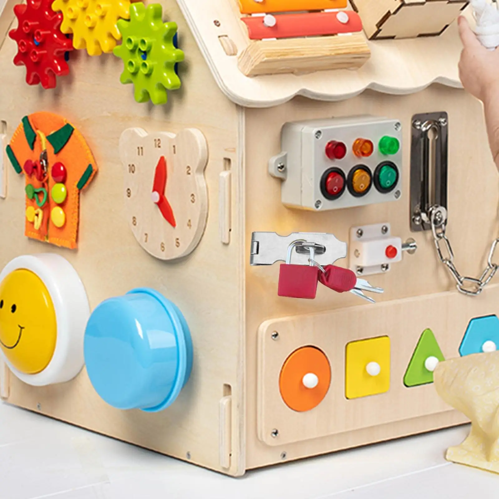 Montessori Busy Board Accessories Activity Board Educational Fine Motor Skills Lock Key Toy for Home Boys Kids Girls Toddlers
Montessori Busy Board Accessories Activity Board Educational Fine Motor Skills Lock Key Toy for Home Boys Kids Girls Toddlers