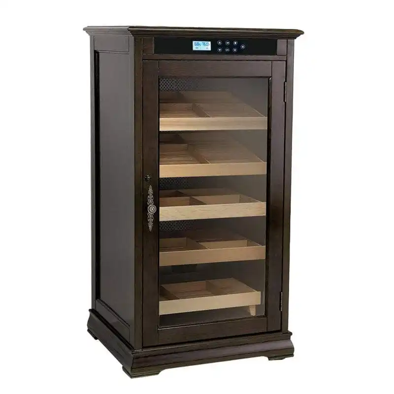 Smart Climate Controlled Electronic Cabinet Humidor 1250 Cigars Spacious Cooler Glass Door Display Cigar Humidor Cabinet
Smart Climate Controlled Electronic Cabinet Humidor 1250 Cigars Spacious Cooler Glass Door Display Cigar Humidor Cabinet