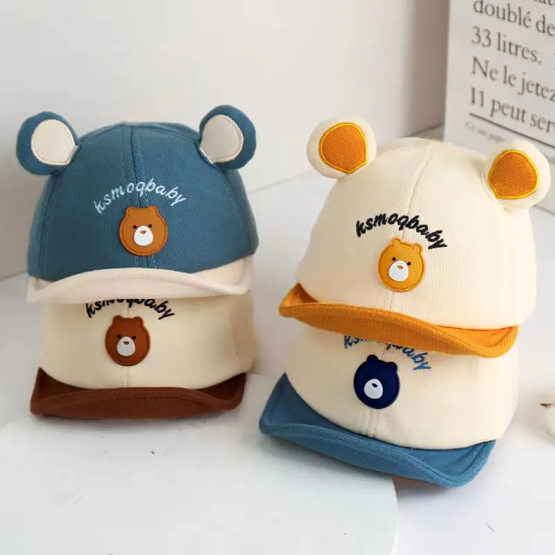 Cartoon Bear Baby Baseball Cap With Ears Cute Animal Sun Hat for Boys Girls Casual Infant Peaked Hat
Cartoon Bear Baby Baseball Cap With Ears Cute Animal Sun Hat for Boys Girls Casual Infant Peaked Hat