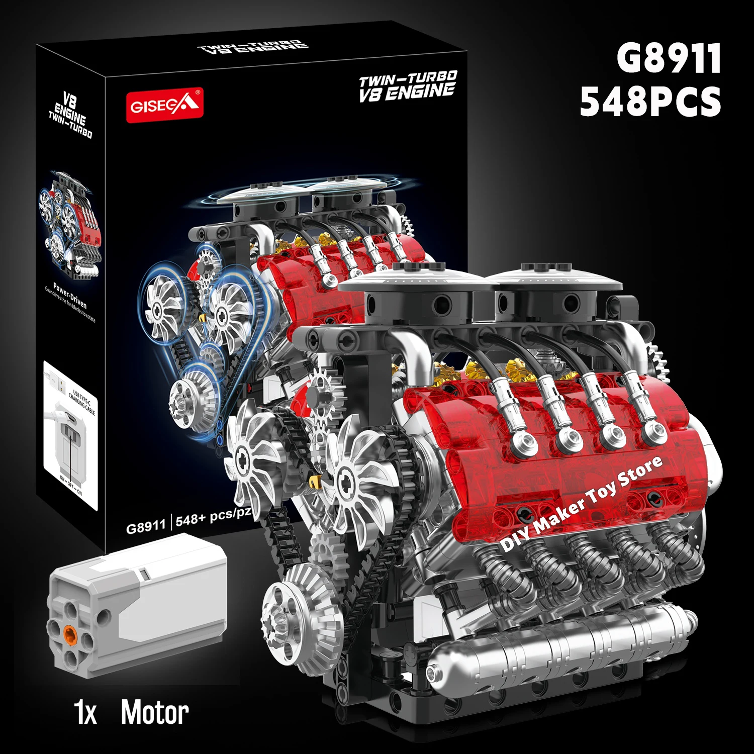 548PCS Twin-turbo V8 Engine Building Blocks Classic Simulated Engine Model Electric Driven Toy Boys Room Decor Creative Gifts
548PCS Twin-turbo V8 Engine Building Blocks Classic Simulated Engine Model Electric Driven Toy Boys Room Decor Creative Gifts