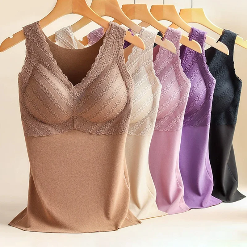 Женский встроенный бюстгальтер, термовелюровый базовый слой, жилет с начесом, теплое зимнее нижнее белье, топы
Женский встроенный бюстгальтер, термовелюровый базовый слой, жилет с начесом, теплое зимнее нижнее белье, топы