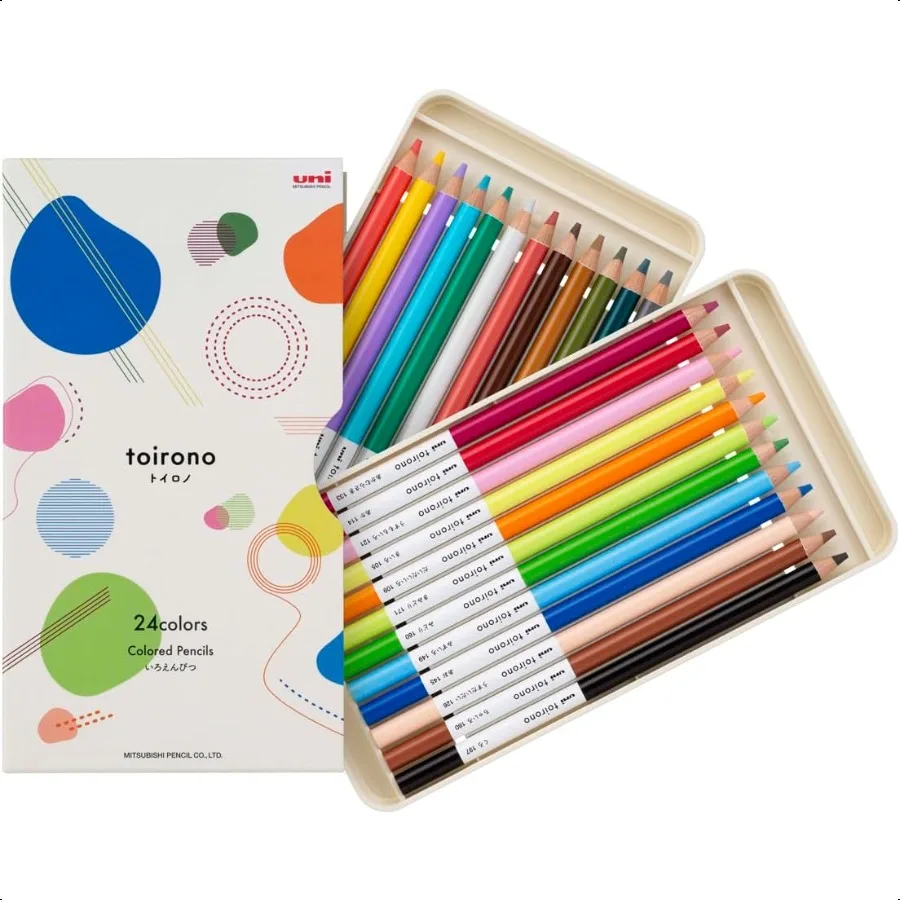 Uni Toirono Colored Pencils 24 Colors Set Soft Core Pencils for Coloring Layering Shading Pointillism and Gradation TR24C
Uni Toirono Colored Pencils 24 Colors Set Soft Core Pencils for Coloring Layering Shading Pointillism and Gradation TR24C