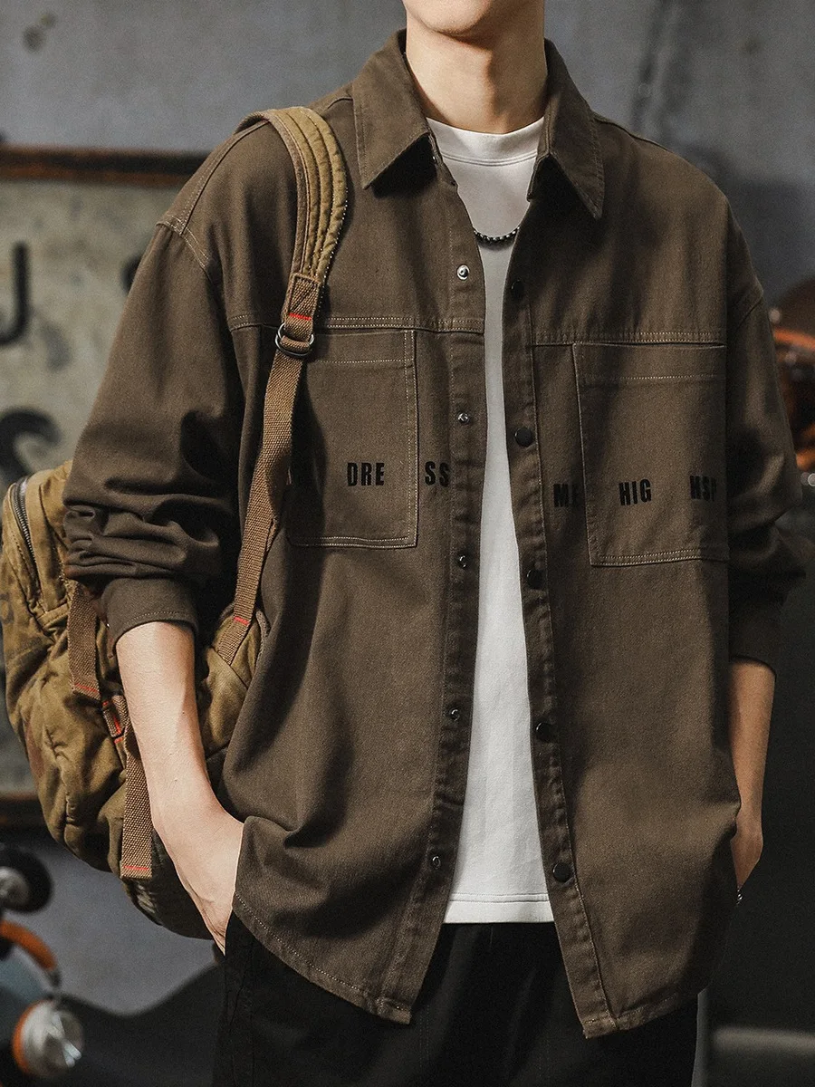 Loose Fit Men's Long Sleeve Cotton Work Shirt plus Size Casual Shirt American Style Printed Loose Fit Workwear Outerwear
Loose Fit Men's Long Sleeve Cotton Work Shirt plus Size Casual Shirt American Style Printed Loose Fit Workwear Outerwear