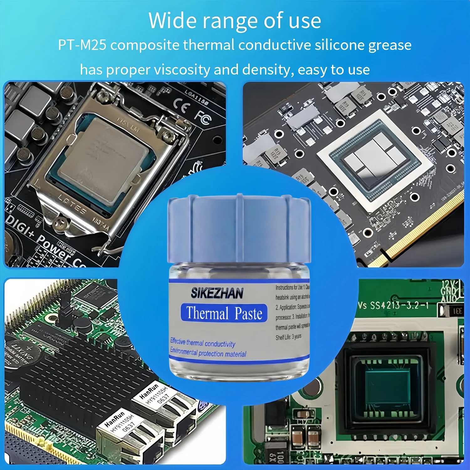 25g Thermal Paste High Performance Thermal Compound for CPU/GPU Cooler, High Conductivity Heat Sink Paste for PC/PS5/Laptop
25g Thermal Paste High Performance Thermal Compound for CPU/GPU Cooler, High Conductivity Heat Sink Paste for PC/PS5/Laptop