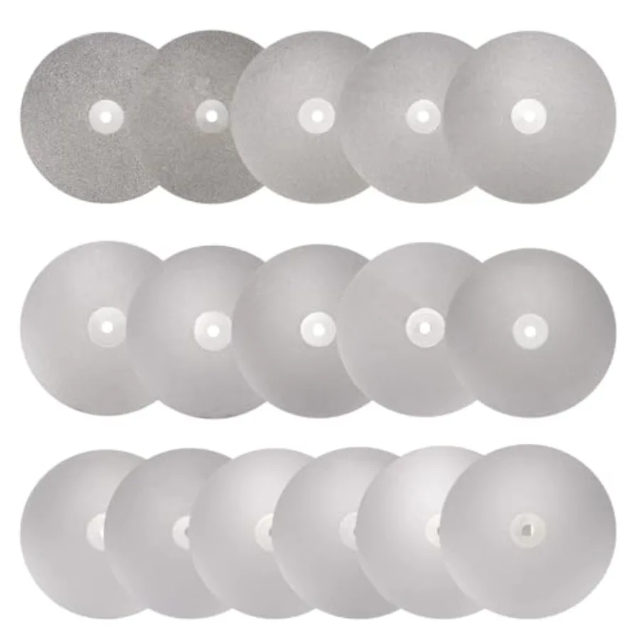 Diamond Flat Lap Disc Set 6 x 1/2 Arbor for Ceramics/Glass/Stones Grinding Metal Bond Silver High Precision Lapping Polishing
Diamond Flat Lap Disc Set 6 x 1/2 Arbor for Ceramics/Glass/Stones Grinding Metal Bond Silver High Precision Lapping Polishing