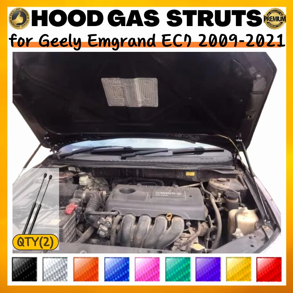 Qty(2) Hood Struts for Geely Emgrand EC7 2009-2021 Front Bonnet Modify Gas Springs Shock Absorbers Lift Supports Dampers
Qty(2) Hood Struts for Geely Emgrand EC7 2009-2021 Front Bonnet Modify Gas Springs Shock Absorbers Lift Supports Dampers