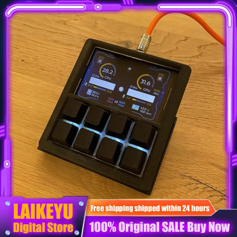Designer Shortcut Keyboard Programmable With Screen Rgb Streamdeck Desktop Smart Console Usb Sub-Screen Tablet Laptop Office
Designer Shortcut Keyboard Programmable With Screen Rgb Streamdeck Desktop Smart Console Usb Sub-Screen Tablet Laptop Office
