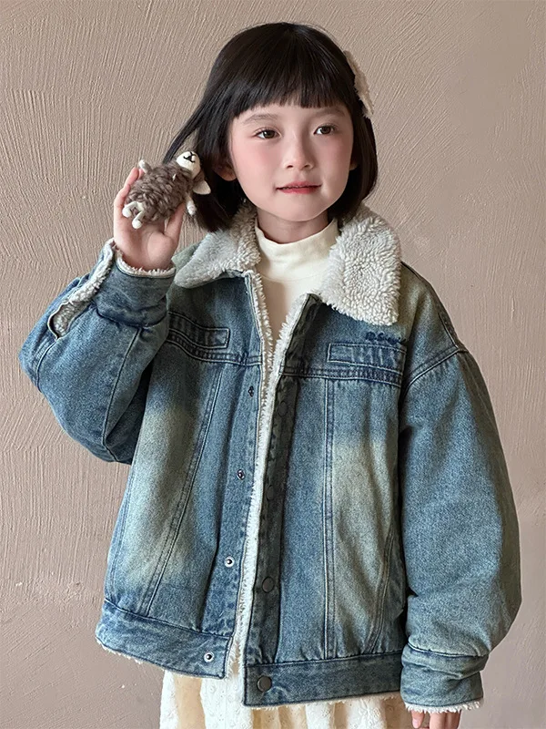 Girls Boys Fleece Thick Jacket Children 2024 New Autumn Winter Fashion Simple Casual Warm Jacket Korean Simple Style Top
Girls Boys Fleece Thick Jacket Children 2024 New Autumn Winter Fashion Simple Casual Warm Jacket Korean Simple Style Top